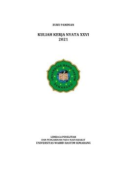 BUKU PANDUAN KKN XXVI Tahun 2021