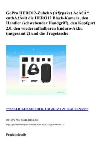 9408 gopro hero12-zubehãƒâ¶rpaket ã¢â€â“ enthãƒâ¤lt die hero12 black-kamera  den handler  schwebender ha