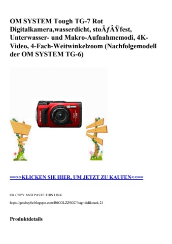 1990 om system tough tg-7 rot digitalkamera wasserdicht  stoãƒâÿfest  unterwasser- und makro-aufnahmemod