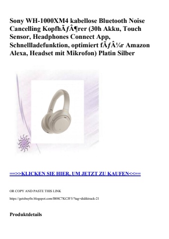 0975 sony wh-1000xm4 kabellose bluetooth noise cancelling kopfhãƒâ¶rer  30h akku  touch sensor  headphon