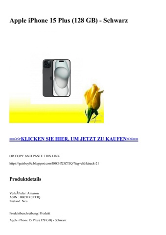 2756 apple iphone 15 plus  128 gb  - schwarz