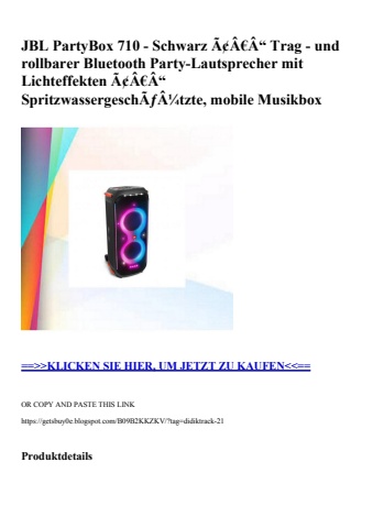 3082 jbl partybox 710 - schwarz ã¢â€â“ trag - und rollbarer bluetooth party-lautsprecher mit lichteffekt