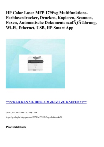 4180 hp color laser mfp 179fwg multifunktions-farblaserdrucker  drucken  kopieren  scannen  faxen  autom