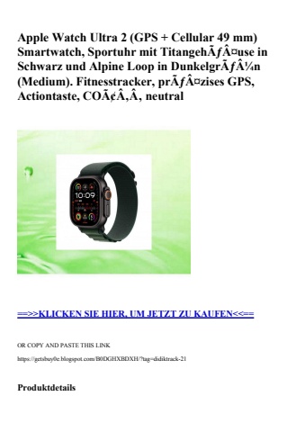 9317 apple watch ultra 2  gps   cellular 49 mm  smartwatch  sportuhr mit titangehãƒâ¤use in schwarz und