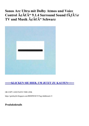 6599 sonos arc ultra mit dolby atmos und voice control ã¢â€â“ 9