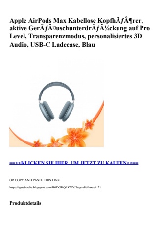 8762 apple airpods max kabellose kopfhãƒâ¶rer  aktive gerãƒâ¤uschunterdrãƒâ¼ckung auf pro level  transpa