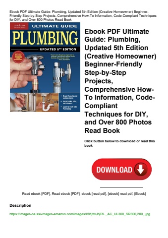 ebook pdf  ultimate guide plumbing  updated 5th edition (creative homeowner) beginner-friendly step-