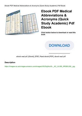 ebook pdf  medical abbreviations & acronyms (quick study academic) pdf ebook