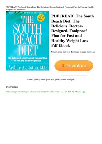 pdf [read] the south beach diet the delicious  doctor-designed  foolproof plan for fast and healthy