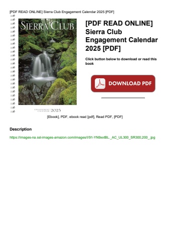 [pdf read online] sierra club engagement calendar 2025 [pdf]