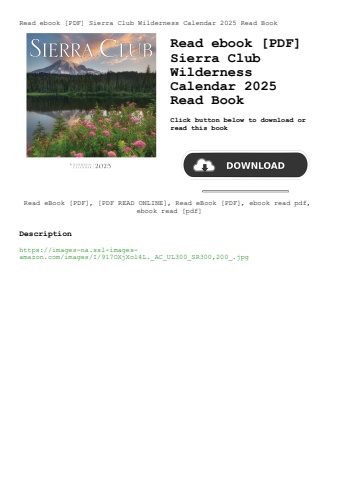 read ebook [pdf] sierra club wilderness calendar 2025 read book