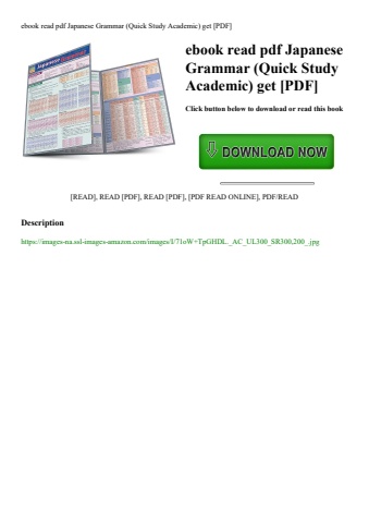 ebook read pdf japanese grammar (quick study academic) get [pdf]