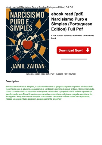 ebook read [pdf] narcisismo puro e simples (portuguese edition) full pdf