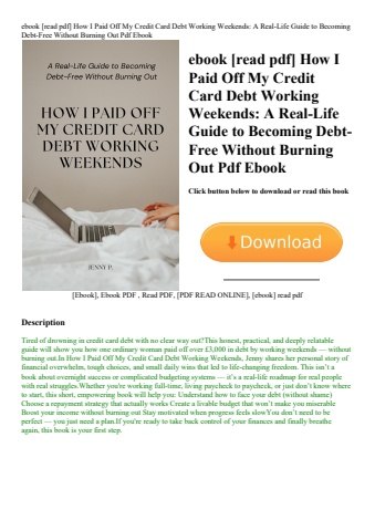 ebook [read pdf] how i paid off my credit card debt working weekends a real-life guide to becoming d