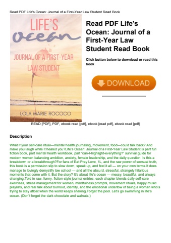 read pdf life's ocean journal of a first-year law student read book