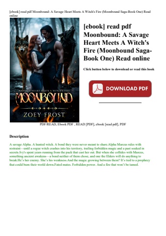 [ebook] read pdf moonbound a savage heart meets a witch's fire (moonbound saga-book one) read online