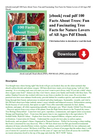 [ebook] read pdf 100 facts about trees fun and fascinating tree facts for nature lovers of all ages