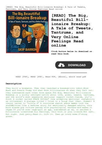 [read] the big  beautiful bill-ionaire breakup a tale of tweets  tantrums  and very online feelings