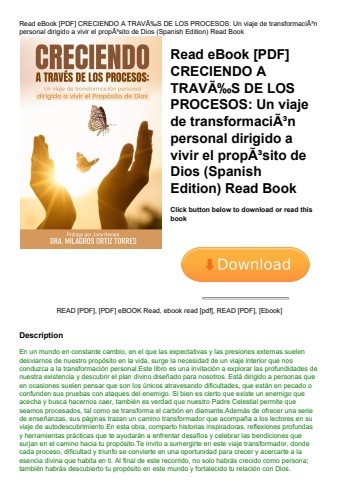 read ebook [pdf] creciendo a travãƒâ‰s de los procesos un viaje de transformaciãƒâ³n personal dirigi