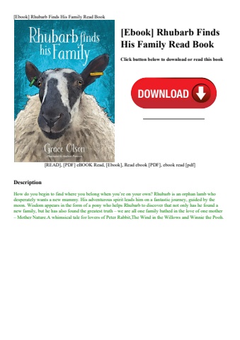 [ebook] rhubarb finds his family read book