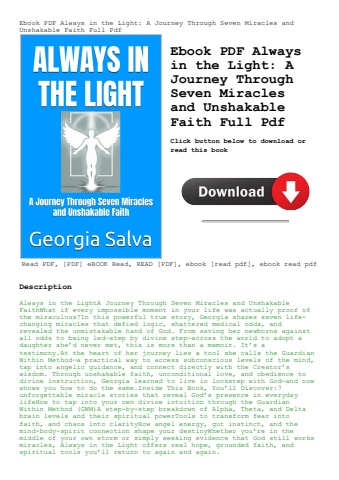 ebook pdf  always in the light a journey through seven miracles and unshakable faith full pdf