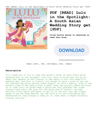 pdf [read] lulu in the spotlight a south asian wedding story get [pdf]