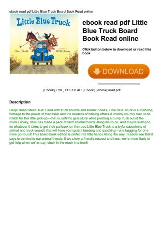 ebook read pdf little blue truck board book read online