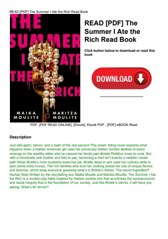 read [pdf] the summer i ate the rich read book