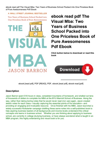 ebook read pdf the visual mba two years of business school packed into one priceless book of pure aw