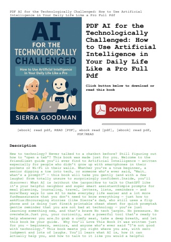 pdf ai for the technologically challenged how to use artificial intelligence in your daily life like
