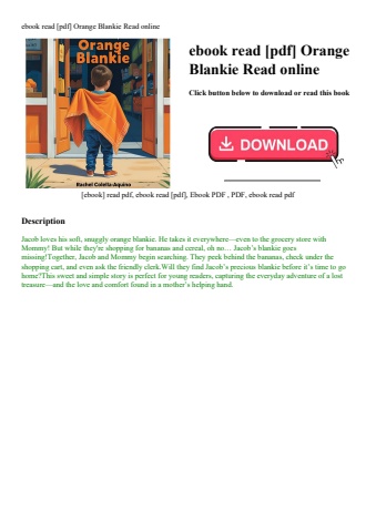 ebook read [pdf] orange blankie read online