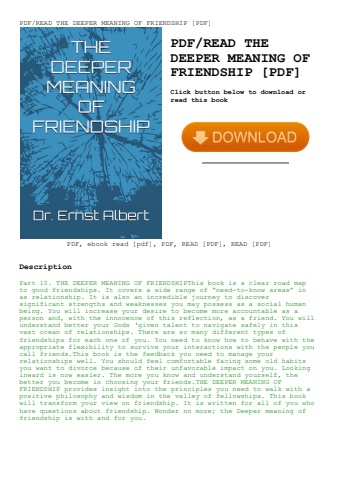 pdfread the deeper meaning of friendship [pdf]