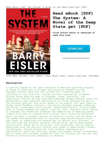 read ebook [pdf] the system a novel of the deep state get [pdf]