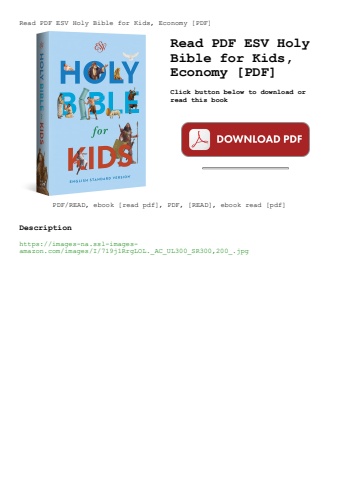 read pdf esv holy bible for kids  economy [pdf]