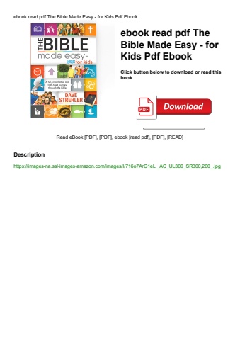 ebook read pdf the bible made easy - for kids pdf ebook