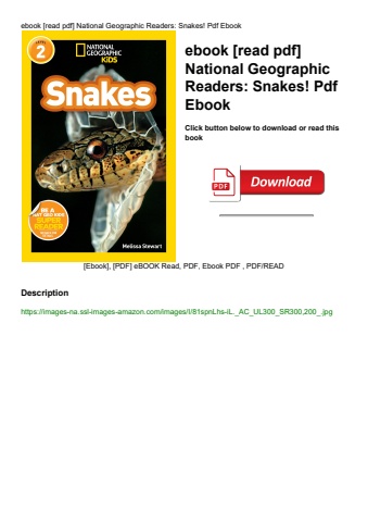 ebook [read pdf] national geographic readers snakes! pdf ebook
