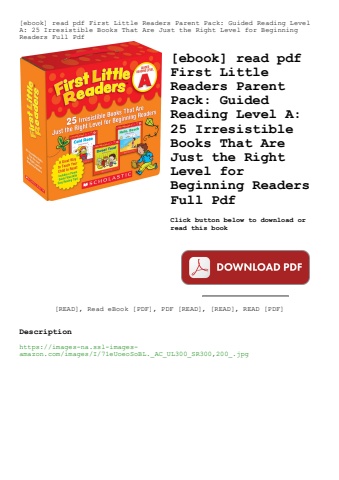 [ebook] read pdf first little readers parent pack guided reading level a 25 irresistible books that