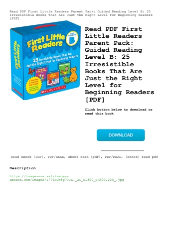 read pdf first little readers parent pack guided reading level b 25 irresistible books that are just