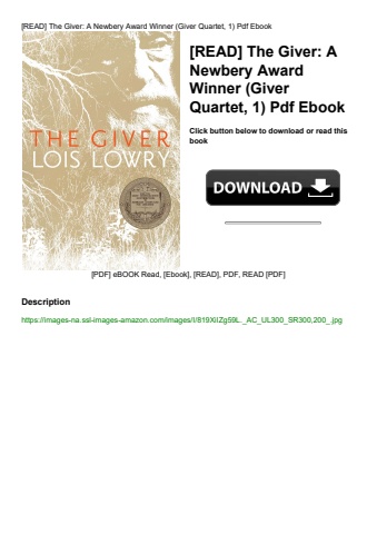 [read] the giver a newbery award winner (giver quartet  1) pdf ebook