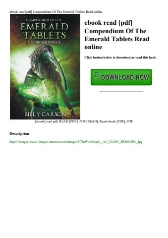 ebook read [pdf] compendium of the emerald tablets read online