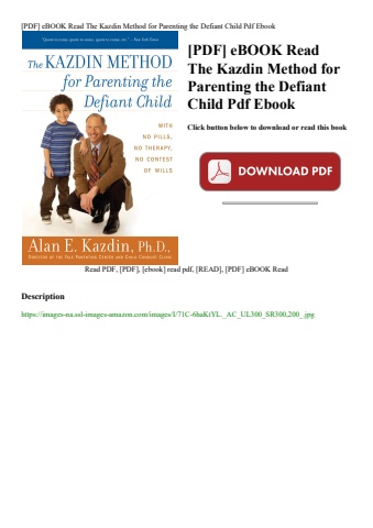[pdf] ebook read the kazdin method for parenting the defiant child pdf ebook