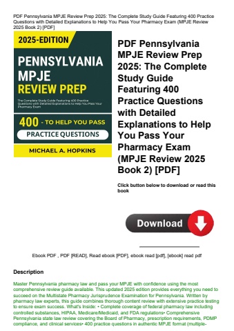 pdf pennsylvania mpje review prep 2025 the complete study guide featuring 400 practice questions wit