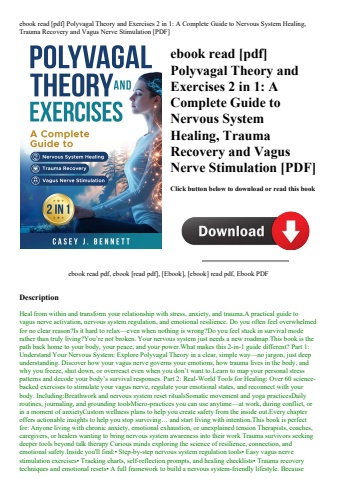 ebook read [pdf] polyvagal theory and exercises 2 in 1 a complete guide to nervous system healing  t