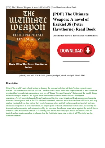 [pdf] the ultimate weapon a novel of ezekiel 38 (peter hawthorne) read book