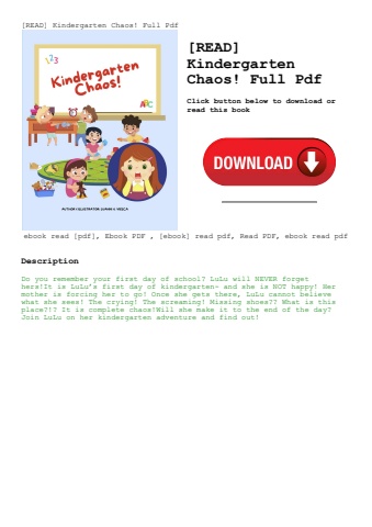 [read] kindergarten chaos! full pdf