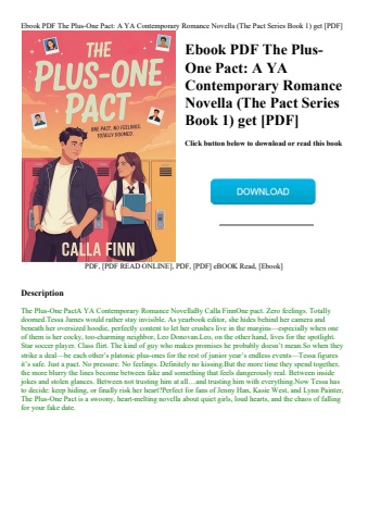 ebook pdf  the plus-one pact a ya contemporary romance novella (the pact series book 1) get [pdf]