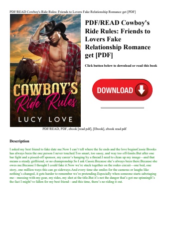 pdfread cowboy's ride rules friends to lovers fake relationship romance get [pdf]