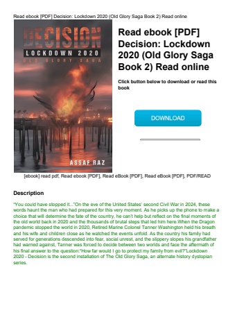 read ebook [pdf] decision lockdown 2020 (old glory saga book 2) read online