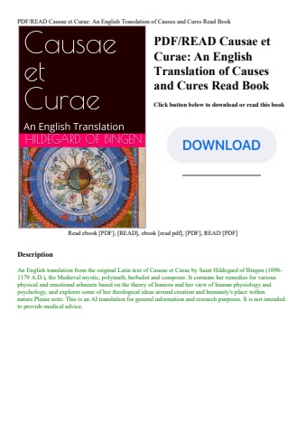 pdfread causae et curae an english translation of causes and cures read book