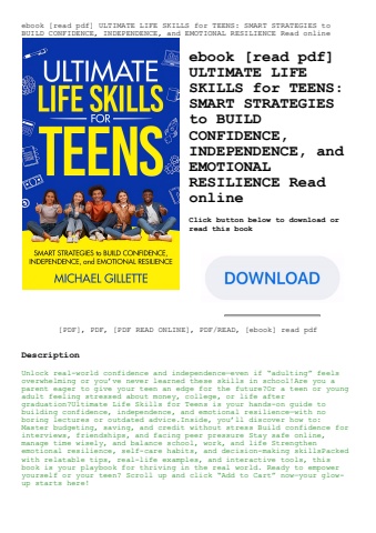 ebook [read pdf] ultimate life skills for teens smart strategies to build confidence  independence